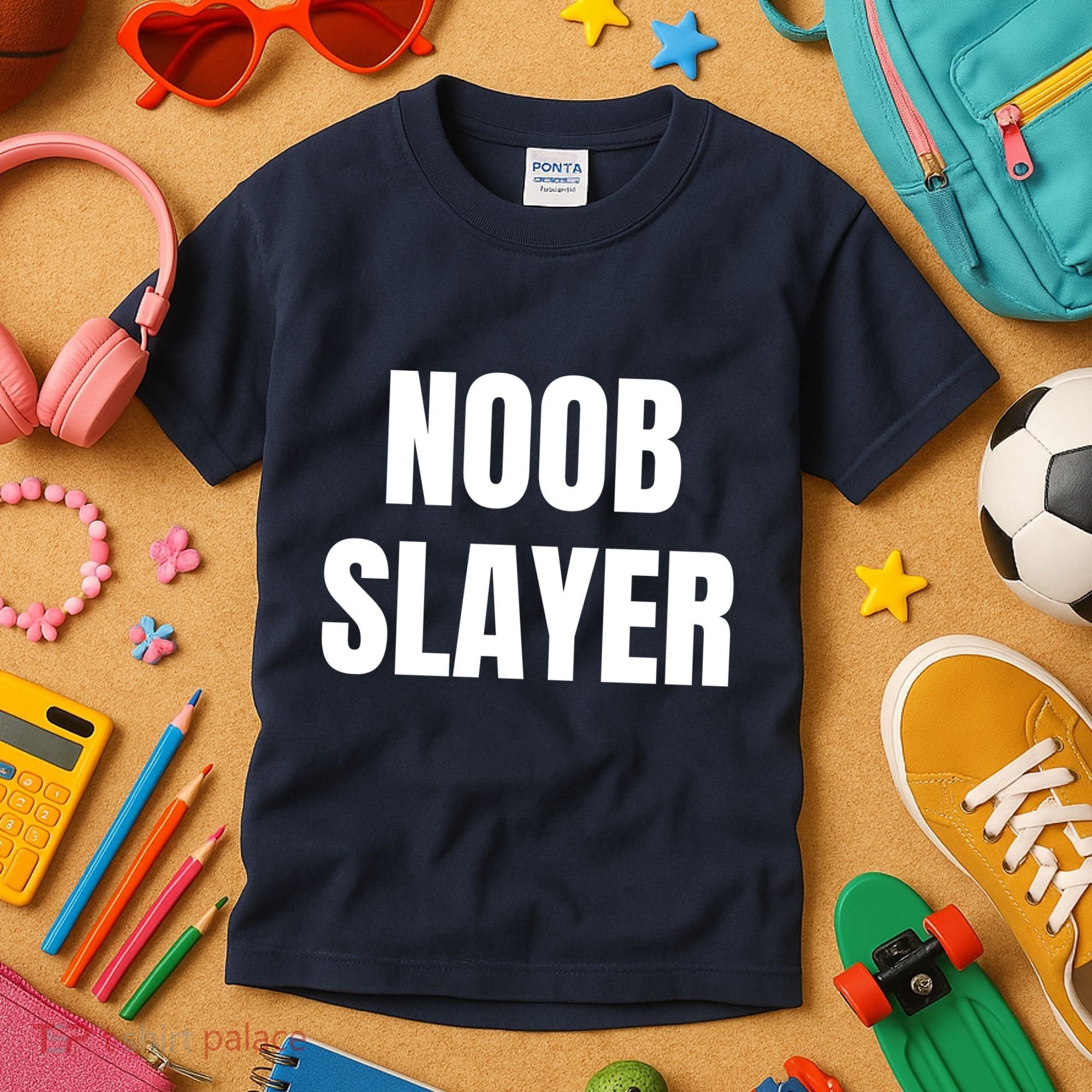 Noob Slayer Gamer Video Games Kids T-Shirt