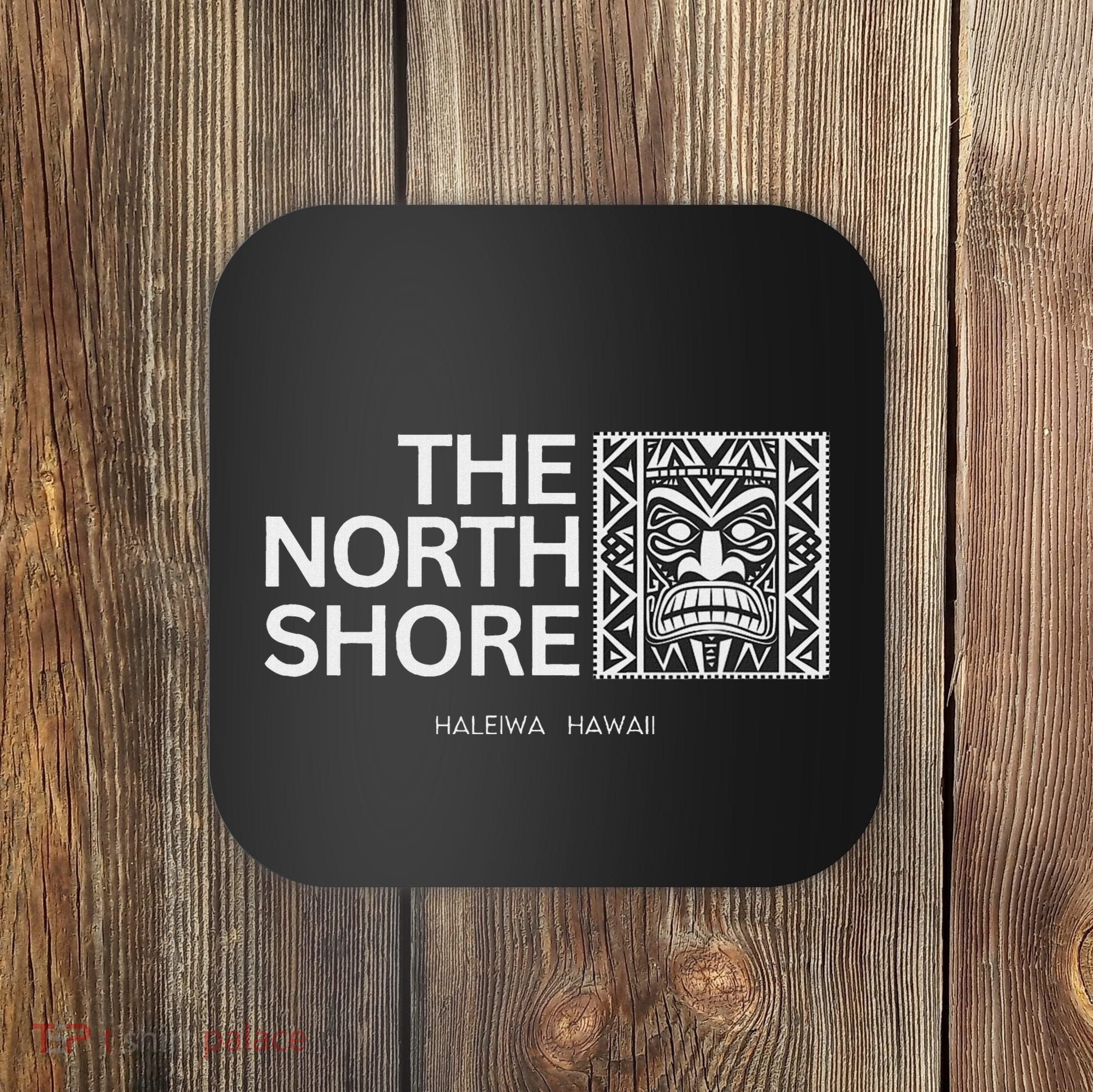 North Shore Hawaii Tiki Mask Surfing Vacation Coaster