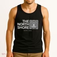 North Shore Hawaii Tiki Mask Surfing Vacation Tank Top thumb 3