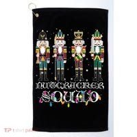 Nutcracker Squad Holiday Ballet Dance Funny Christmas Golf Towel thumb 0