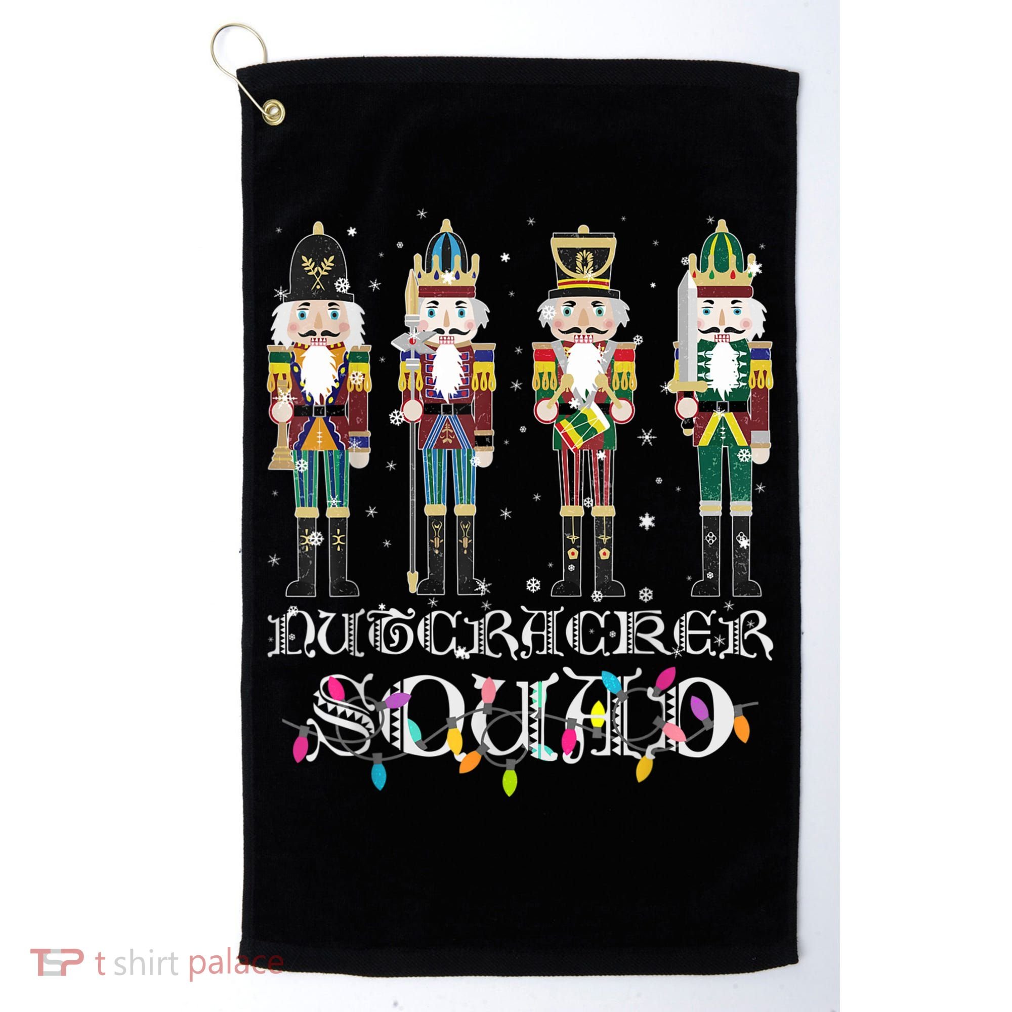 Nutcracker Squad Holiday Ballet Dance Funny Christmas Golf Towel