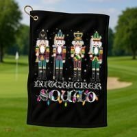 Nutcracker Squad Holiday Ballet Dance Funny Christmas Golf Towel thumb 1