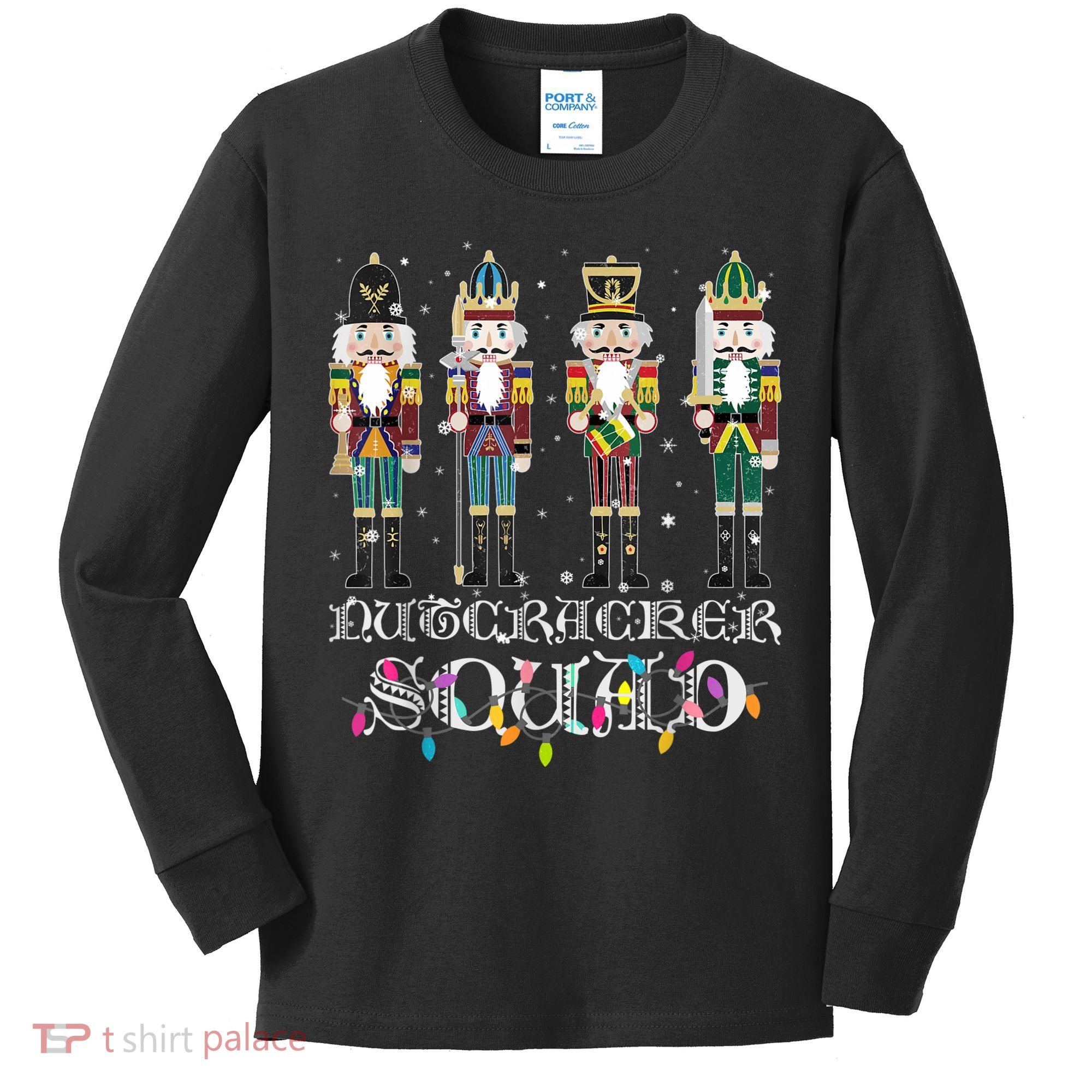 Nutcracker Squad Holiday Ballet Dance Funny Christmas Kids Long Sleeve Shirt