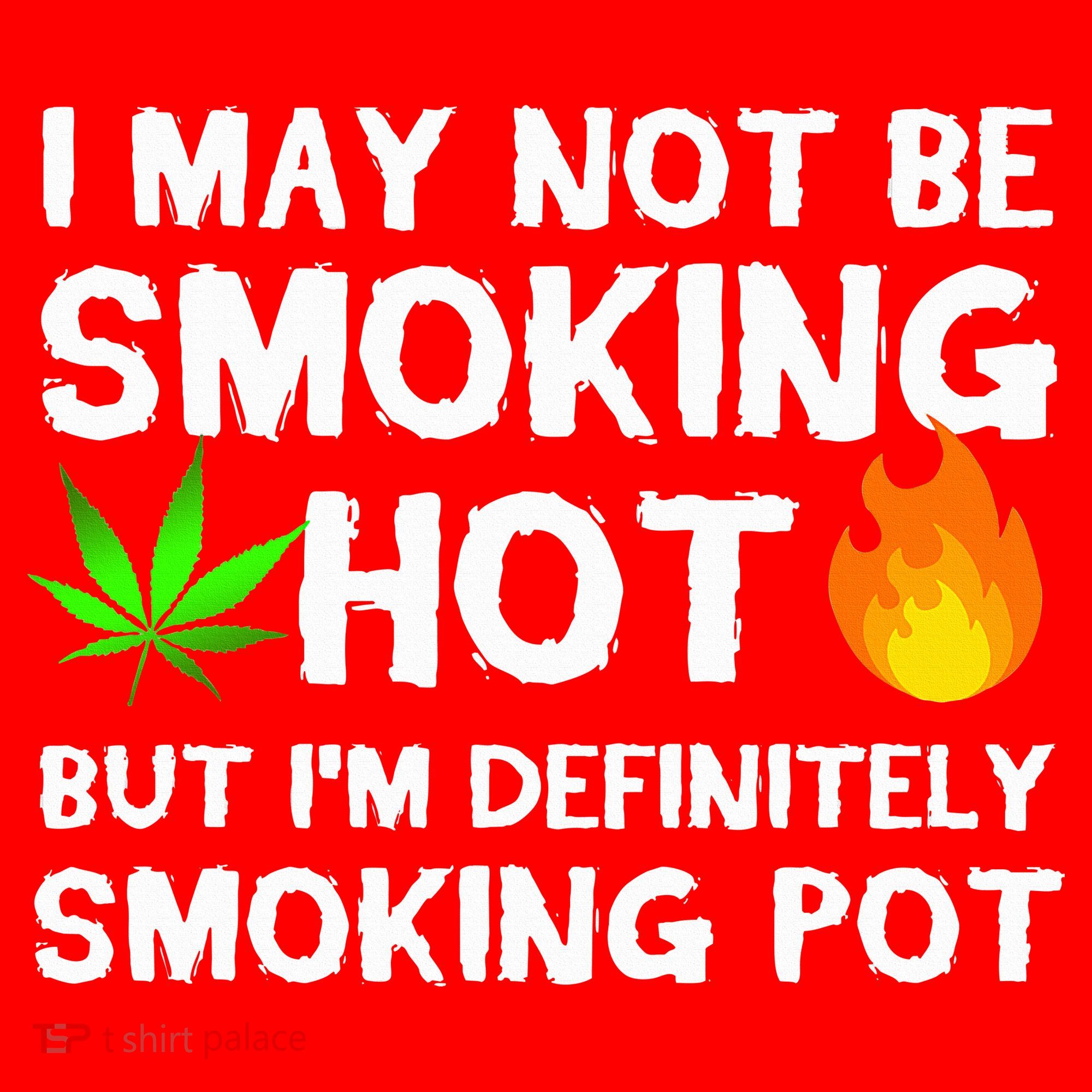 Not Smoking Hot But Definitely Smoking Pot  Weed Leaf Joke Santa Hat