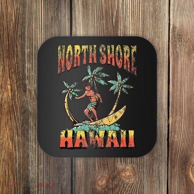North Shore Hawaii Beach Surf Summer Vacation Vintage Coaster