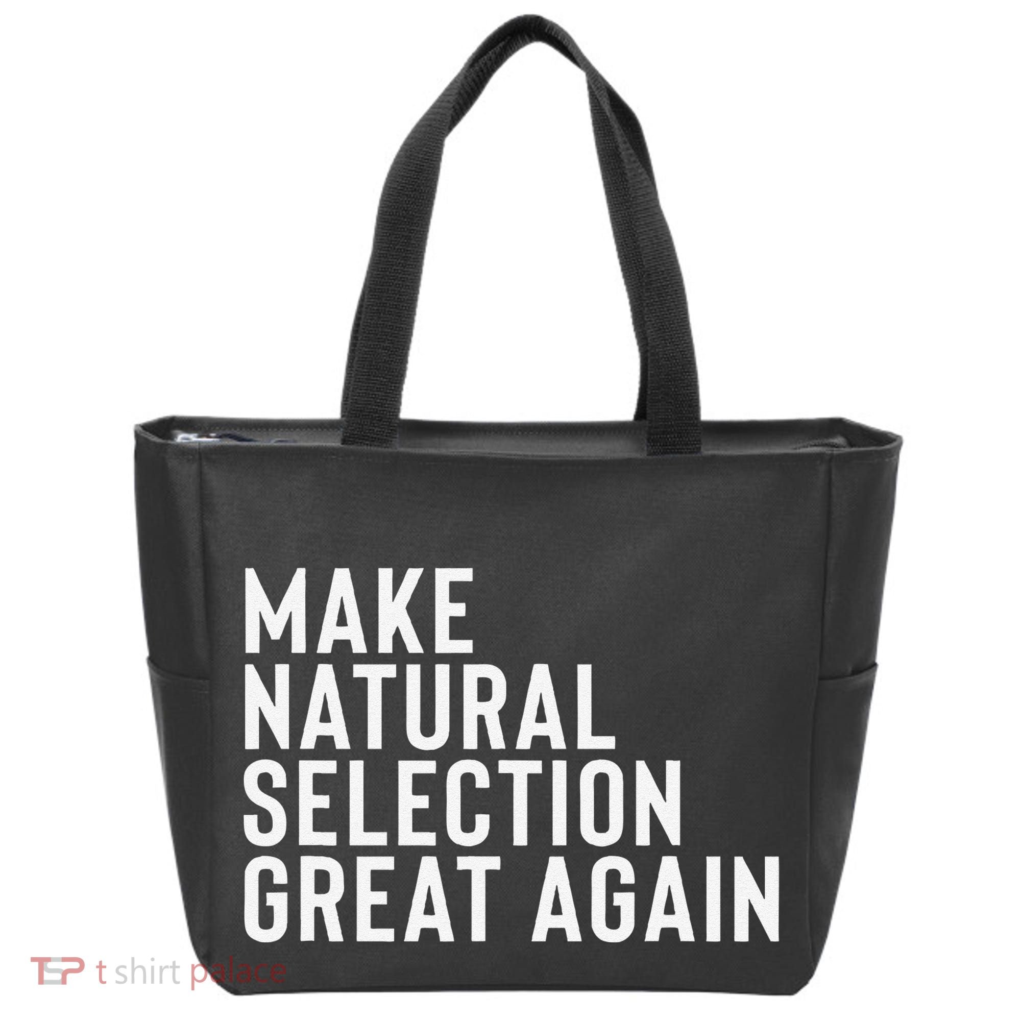 Natural Selection Humorous Funny Memes Humor Sarcastic Gift Tote Bag