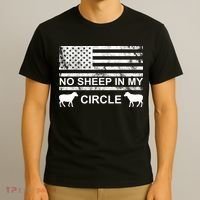 No Sheep In My Circle Vintage American Flag T-Shirt thumb 3