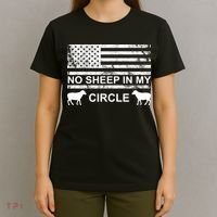 No Sheep In My Circle Vintage American Flag T-Shirt thumb 4