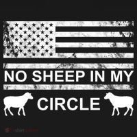 No Sheep In My Circle Vintage American Flag T-Shirt thumb 7