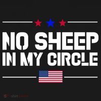 No Sheep In My Circle USA American Flag Logo Ornament thumb 1
