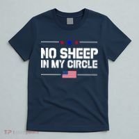 No Sheep In My Circle USA American Flag Logo T-Shirt thumb 5
