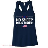 No Sheep In My Circle USA American Flag Logo Women's Tank Top thumb 0