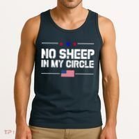 No Sheep In My Circle USA American Flag Logo Tank Top thumb 3