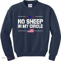 No Sheep In My Circle USA American Flag Logo Kids Sweatshirt thumb 0
