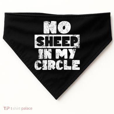 No Sheep In My Circle Distressed USA-Made Doggie Bandana