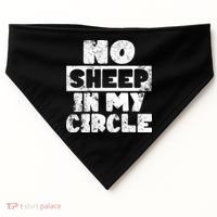 No Sheep In My Circle Distressed USA-Made Doggie Bandana thumb 0