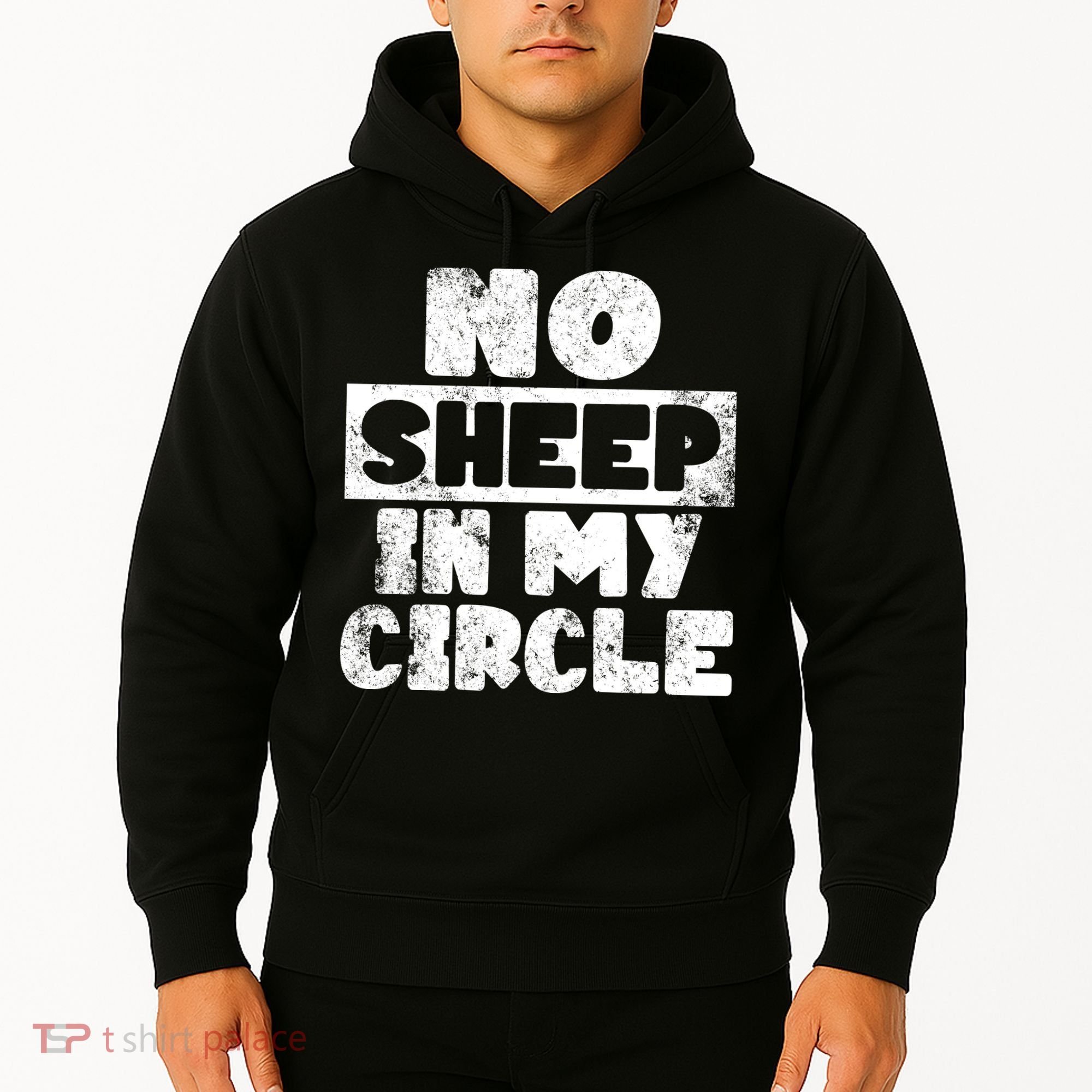 No Sheep In My Circle Distressed Hoodie