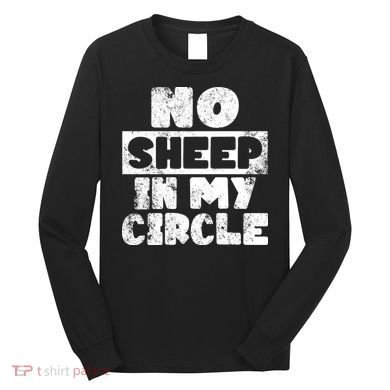 No Sheep In My Circle Distressed Long Sleeve Shirt