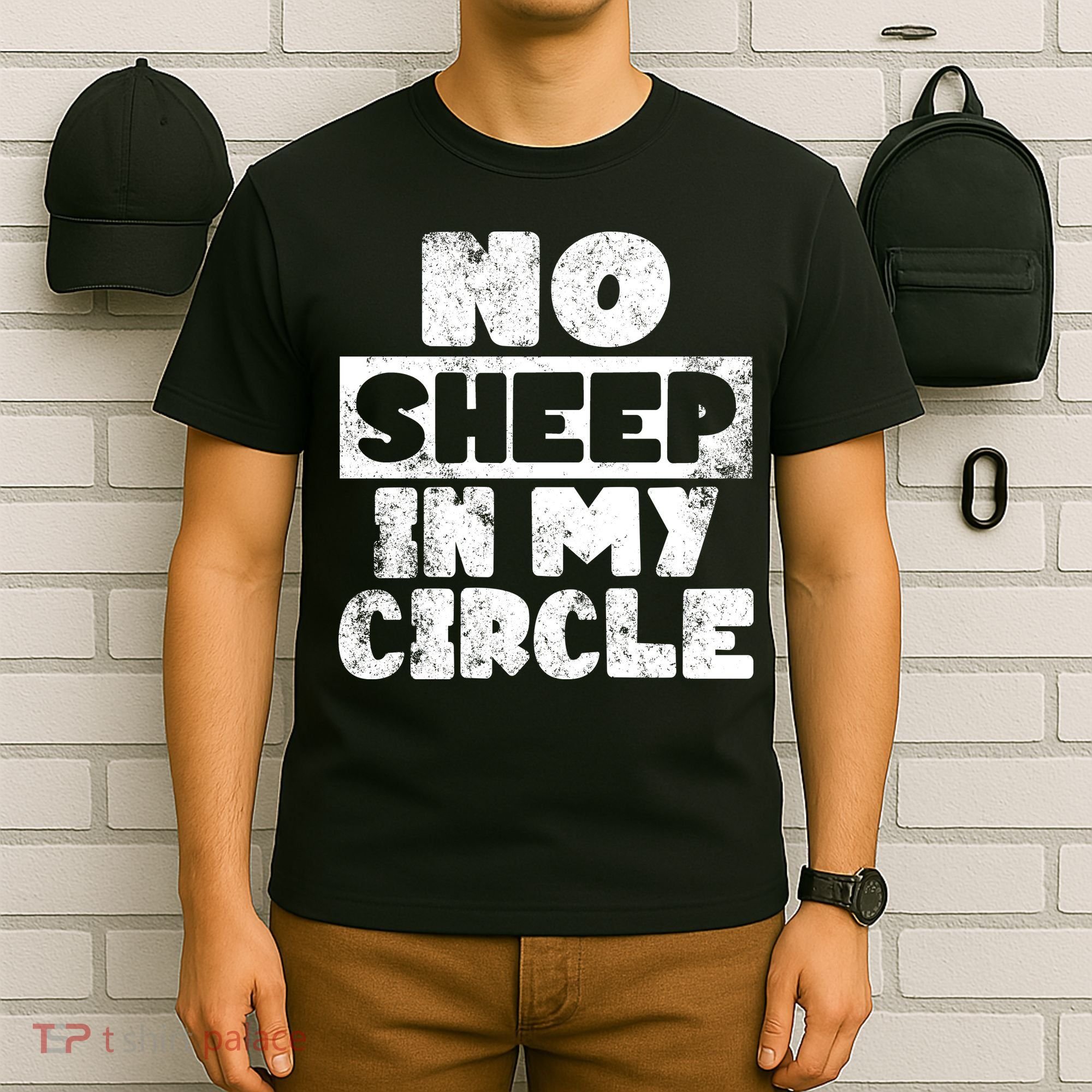 No Sheep In My Circle Distressed T-Shirt