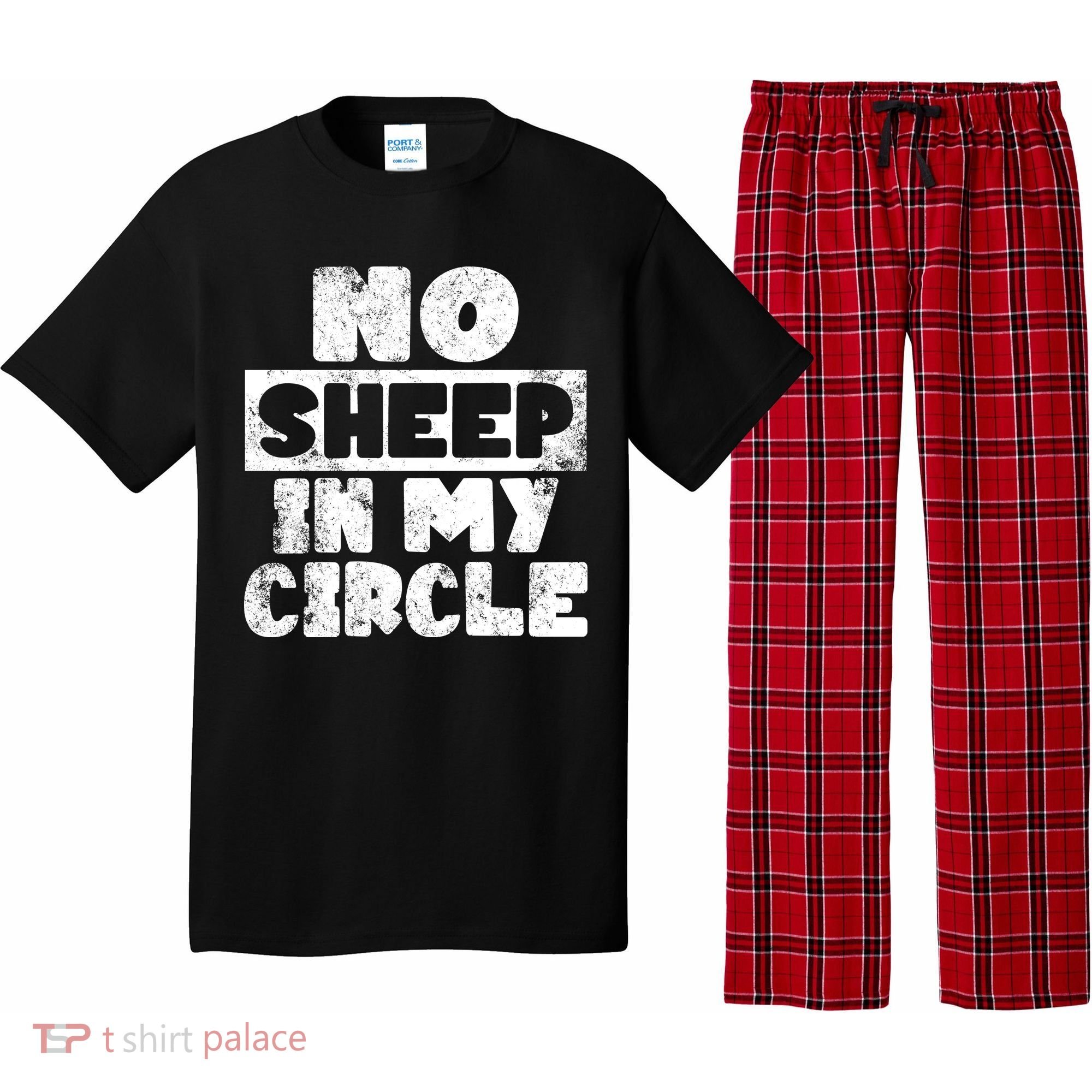 No Sheep In My Circle Distressed Pajama Set