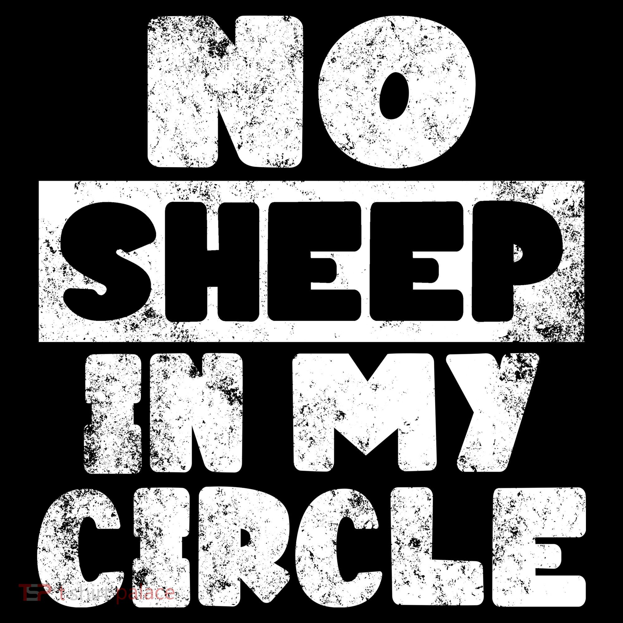 No Sheep In My Circle Distressed Mousepad