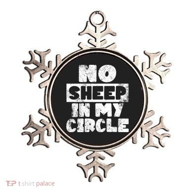 No Sheep In My Circle Distressed Ornament