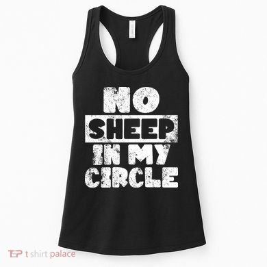 No Sheep In My Circle Distressed Women's Tank Top