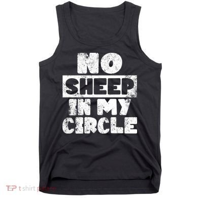 No Sheep In My Circle Distressed Tank Top