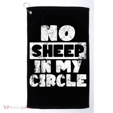 No Sheep In My Circle Distressed Golf Towel
