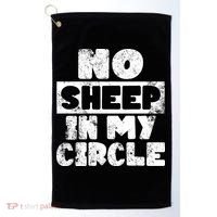 No Sheep In My Circle Distressed Golf Towel thumb 0