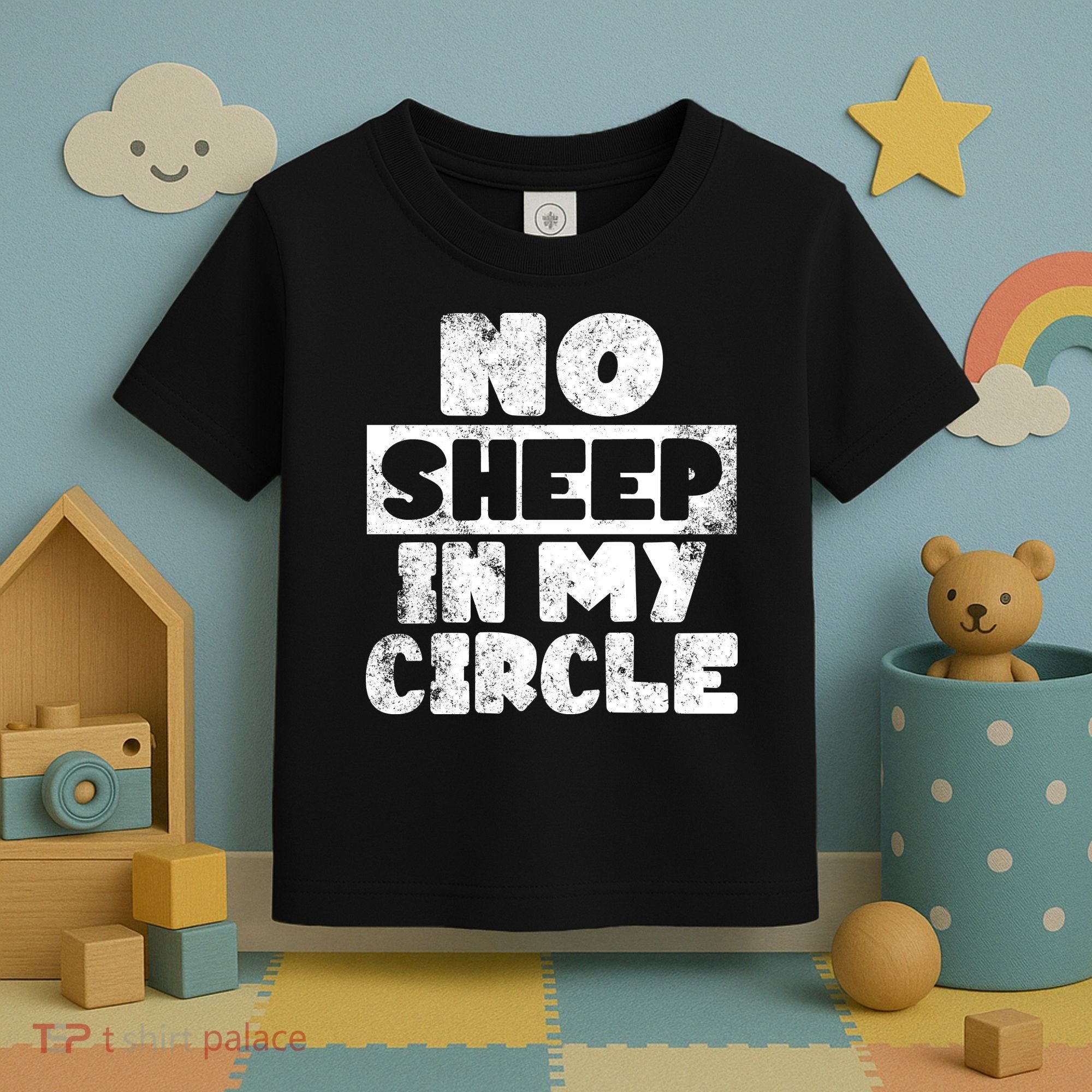 No Sheep In My Circle Distressed Toddler T-Shirt