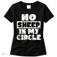 No Sheep In My Circle Distressed Women's T-Shirt thumb 0