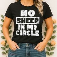No Sheep In My Circle Distressed Women's T-Shirt thumb 2