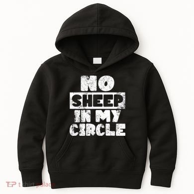 No Sheep In My Circle Distressed Kids Hoodie