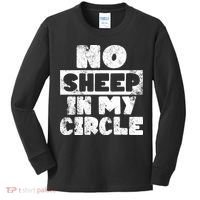 No Sheep In My Circle Distressed Kids Long Sleeve Shirt thumb 0