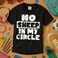 No Sheep In My Circle Distressed Kids T-Shirt thumb 3