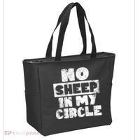 No Sheep In My Circle Distressed Tote Bag thumb 2