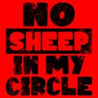 No Sheep In My Circle Distressed Santa Hat thumb 1