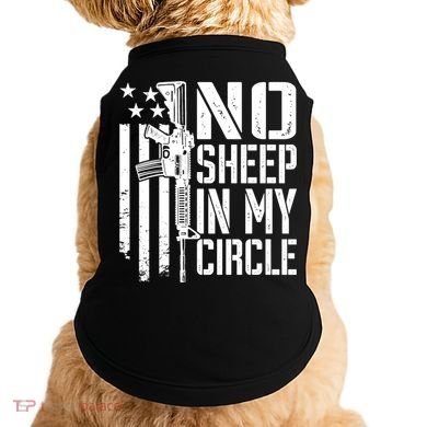 No Sheep In My Circle Gift Funny Camo Pro Gun 2nd Amendment Gift Doggie Tank