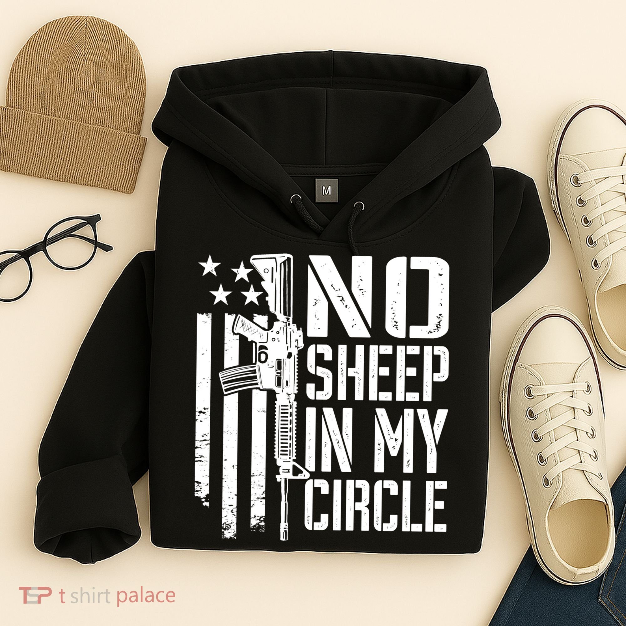 No Sheep In My Circle Gift Funny Camo Pro Gun 2nd Amendment Gift Hoodie