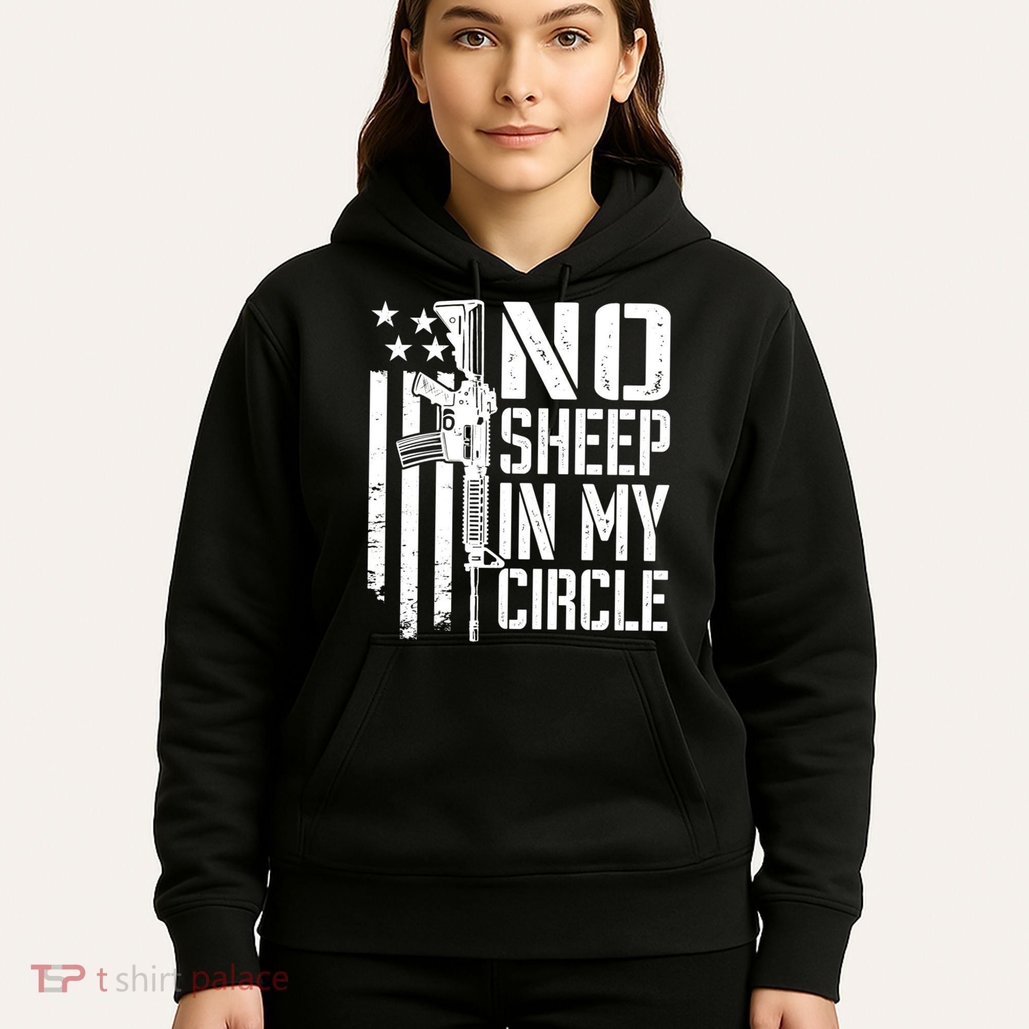 No Sheep In My Circle Gift Funny Camo Pro Gun 2nd Amendment Gift Hoodie