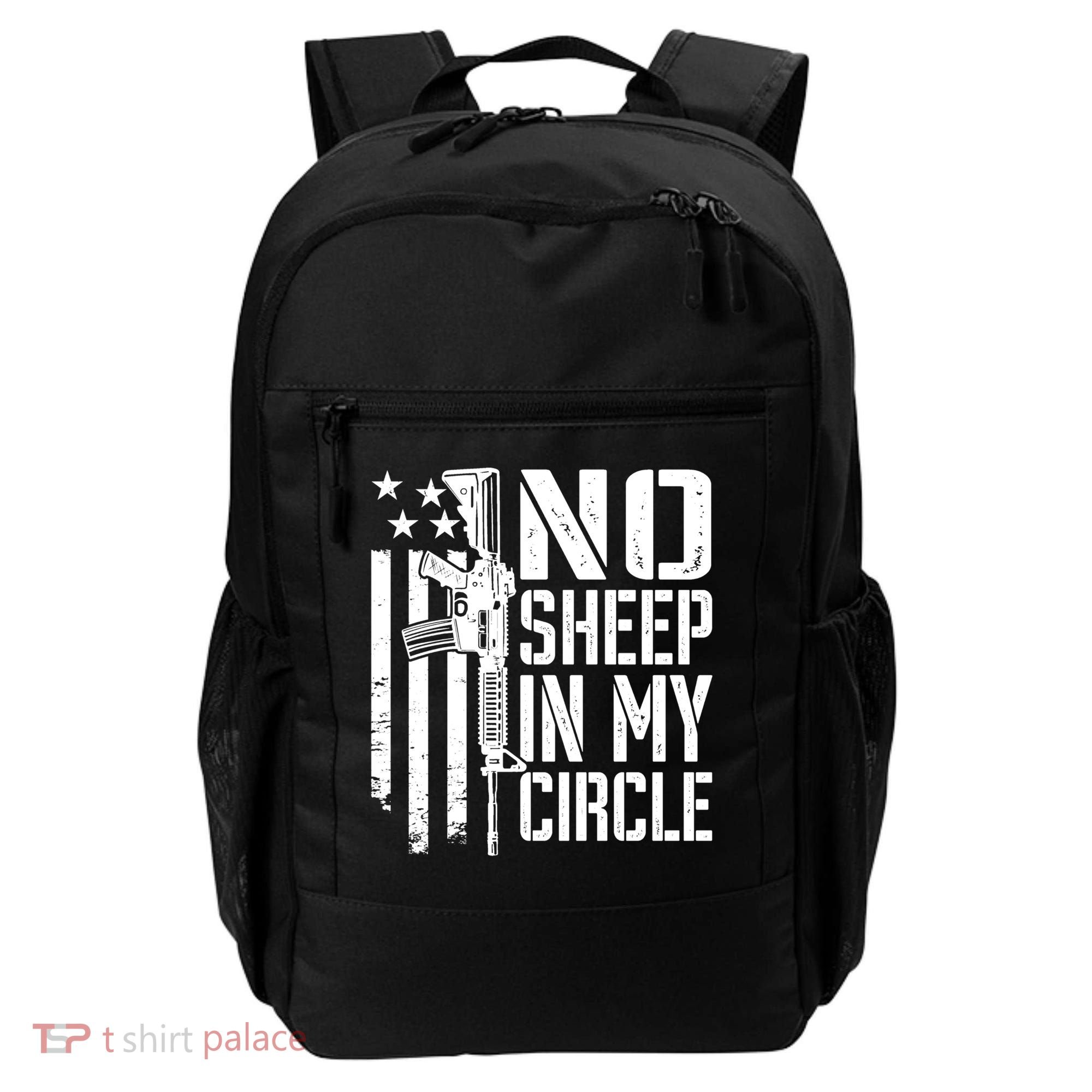 No Sheep In My Circle Gift Funny Camo Pro Gun 2nd Amendment Gift Backpack