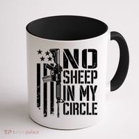 No Sheep In My Circle Gift Funny Camo Pro Gun 2nd Amendment Gift Coffee Mug thumb 1