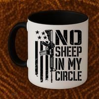 No Sheep In My Circle Gift Funny Camo Pro Gun 2nd Amendment Gift Coffee Mug thumb 2