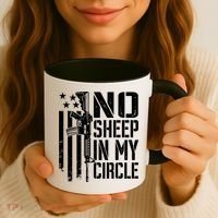 No Sheep In My Circle Gift Funny Camo Pro Gun 2nd Amendment Gift Coffee Mug thumb 3