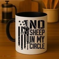 No Sheep In My Circle Gift Funny Camo Pro Gun 2nd Amendment Gift Coffee Mug thumb 4