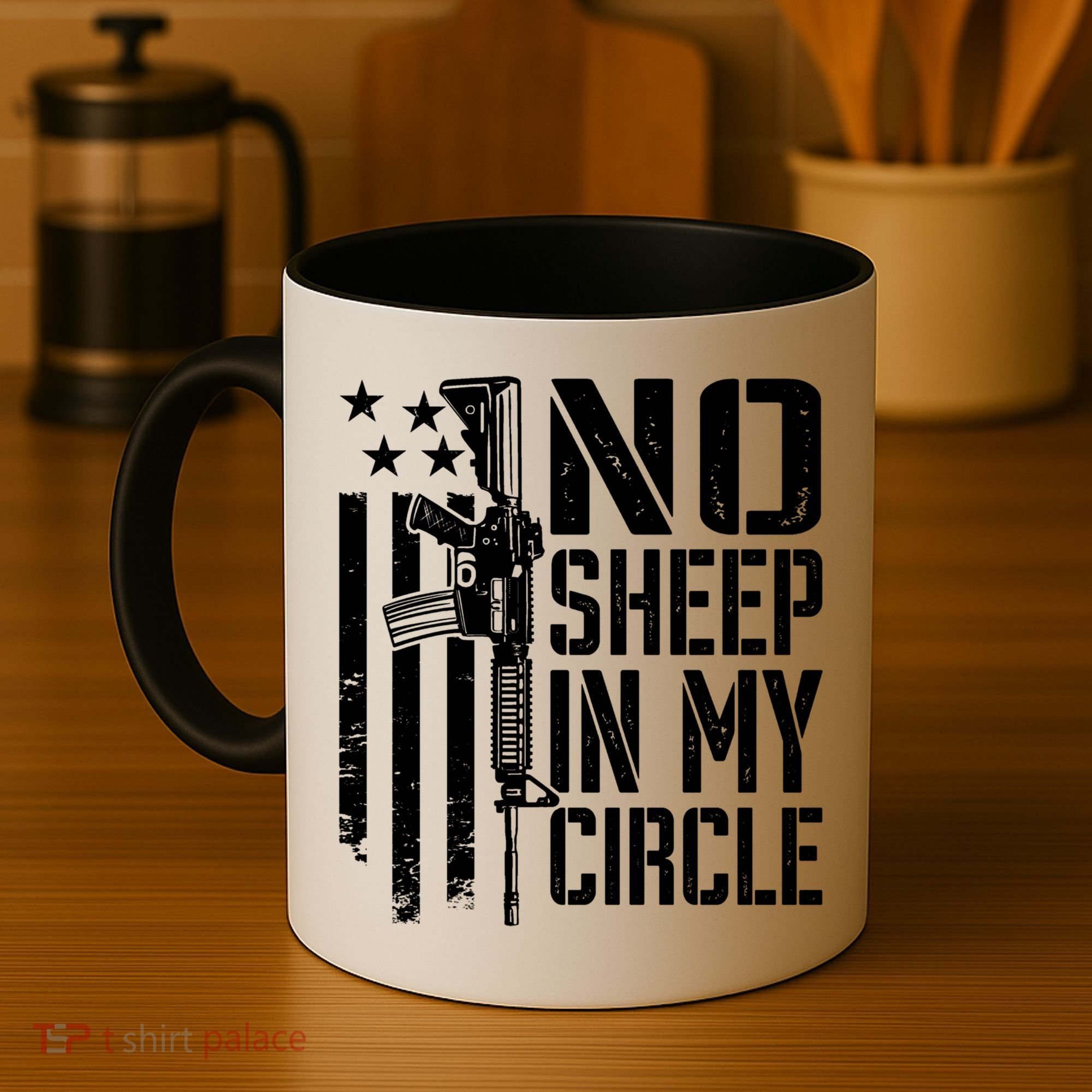 No Sheep In My Circle Gift Funny Camo Pro Gun 2nd Amendment Gift Coffee Mug
