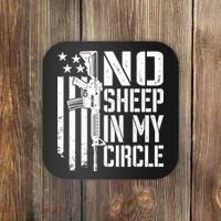 No Sheep In My Circle Gift Funny Camo Pro Gun 2nd Amendment Gift Coaster thumb 0