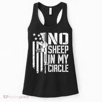 No Sheep In My Circle Gift Funny Camo Pro Gun 2nd Amendment Gift Women's Tank Top thumb 0