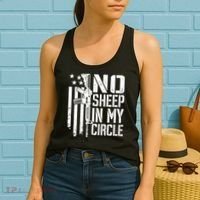 No Sheep In My Circle Gift Funny Camo Pro Gun 2nd Amendment Gift Women's Tank Top thumb 2